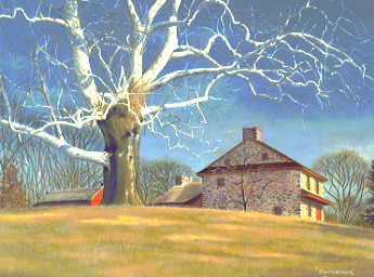 Lafayette's Headquarters - a painting by J. R. Huntsberger